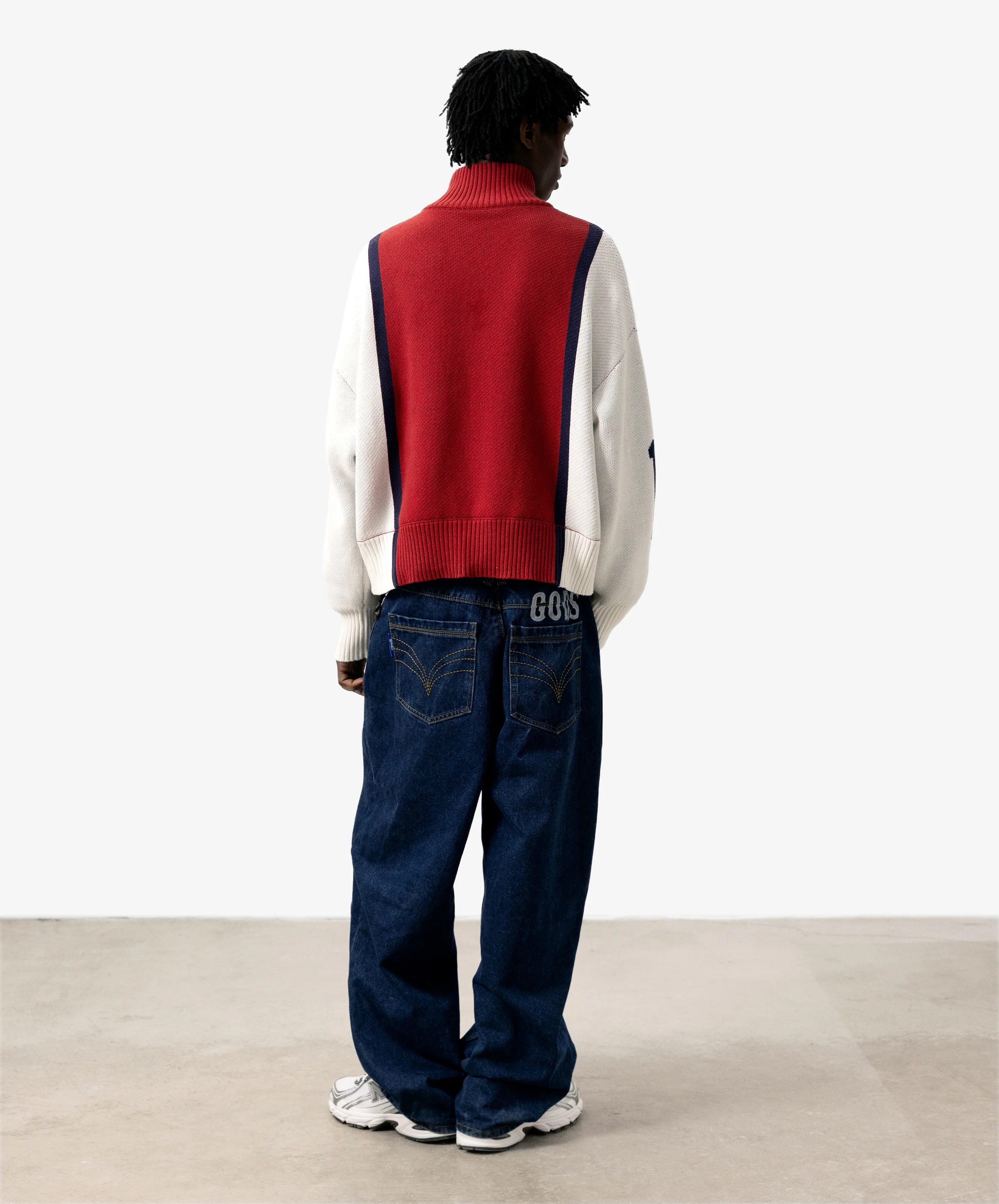 Alpine Rally Knitted Zipper Red-White - Image 8