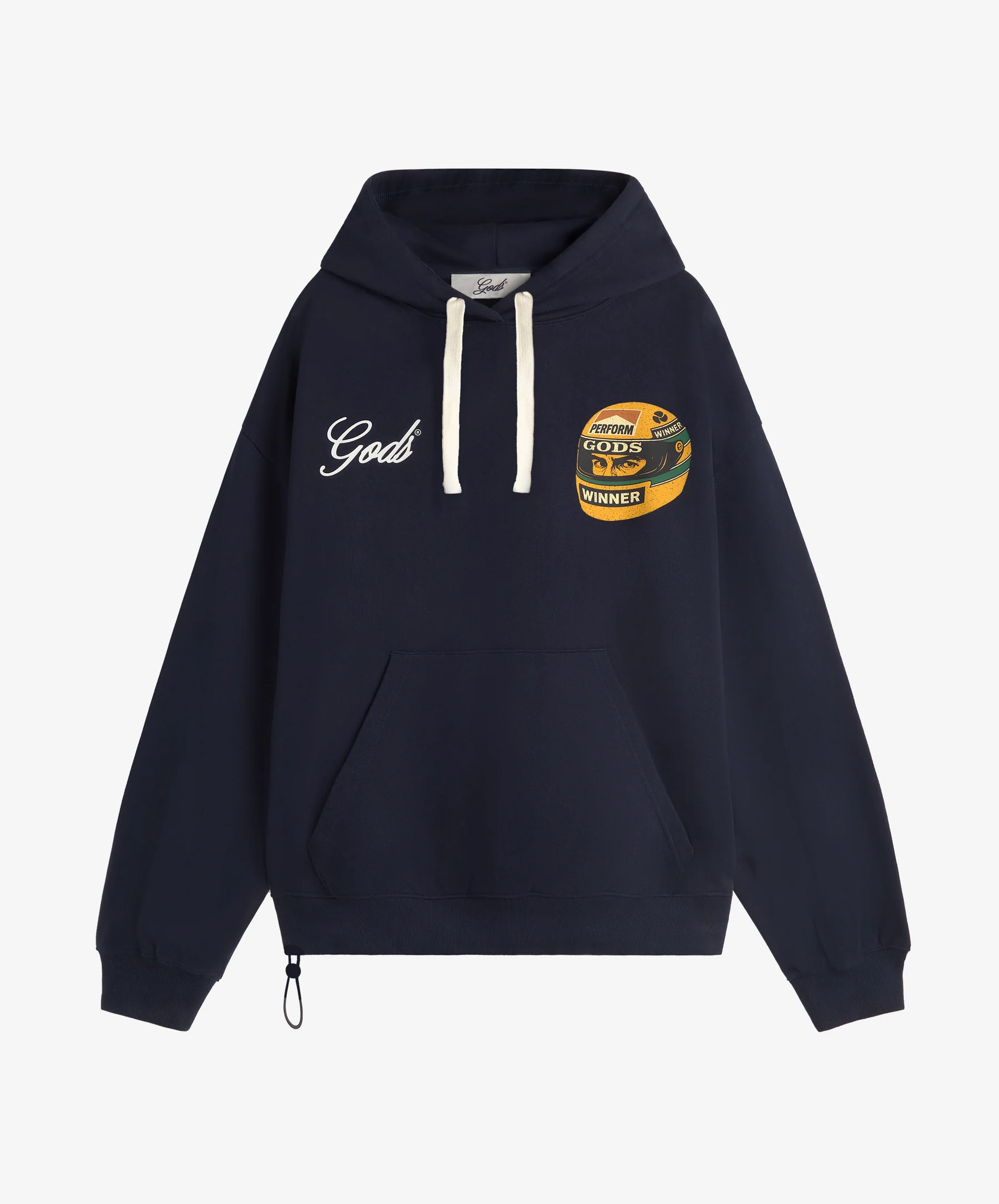 Ayr Cropped Hoodie Navy - Image 9