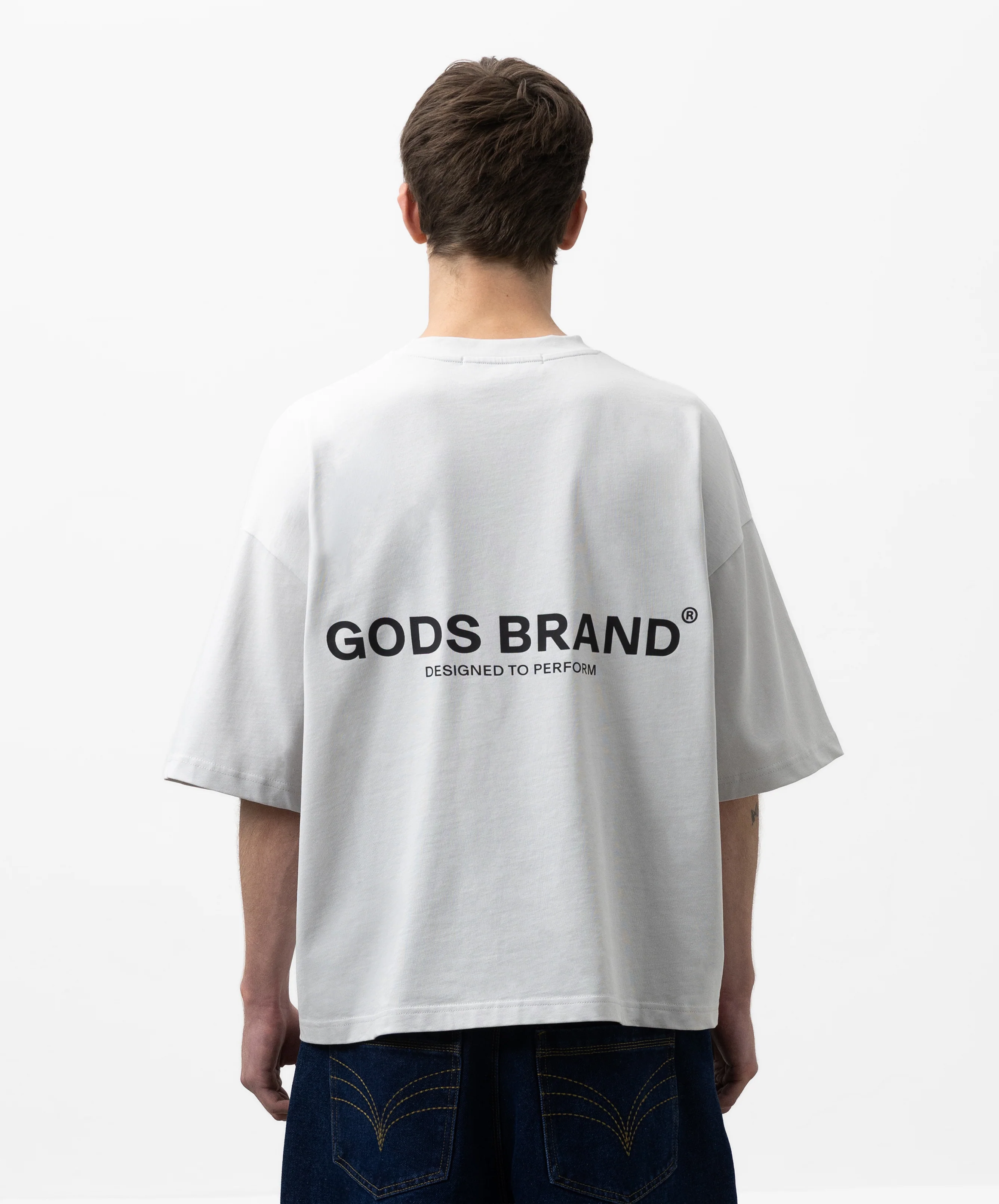 Performance Boxy Tee Light Grey