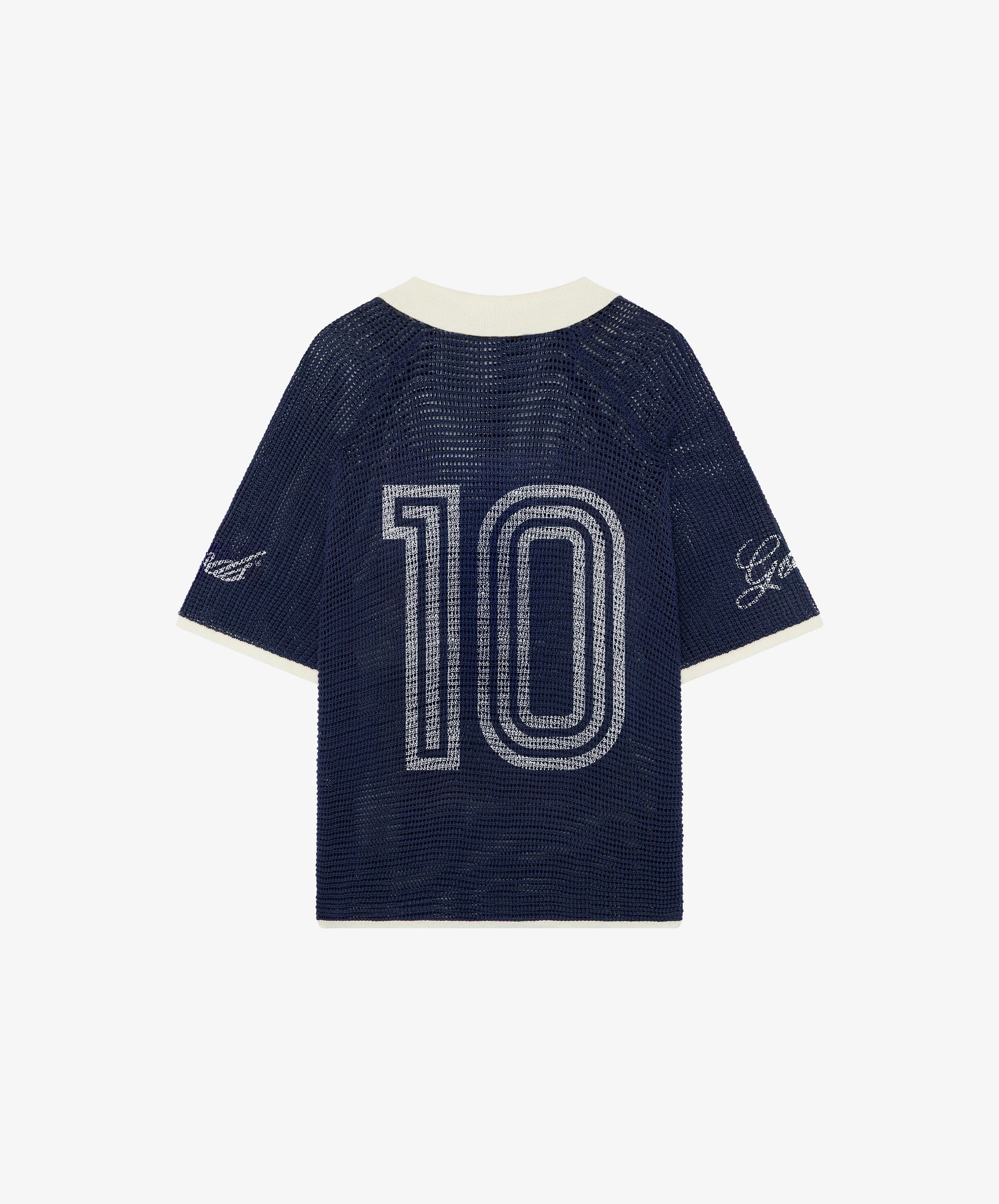 Mundial Knitted Tee Navy - Image 3
