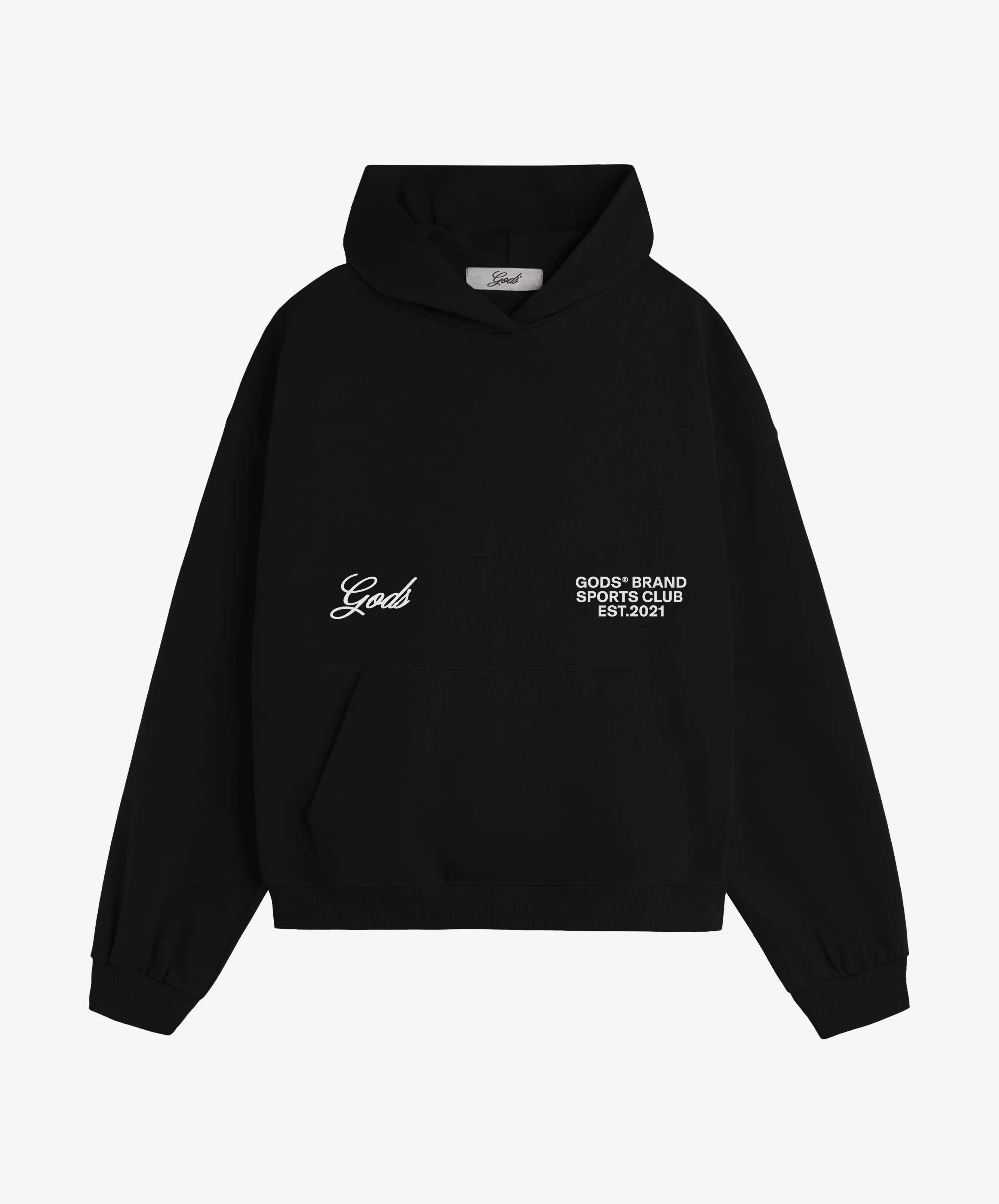 Gods® Brand Sports Club Hoodie Black - Image 2
