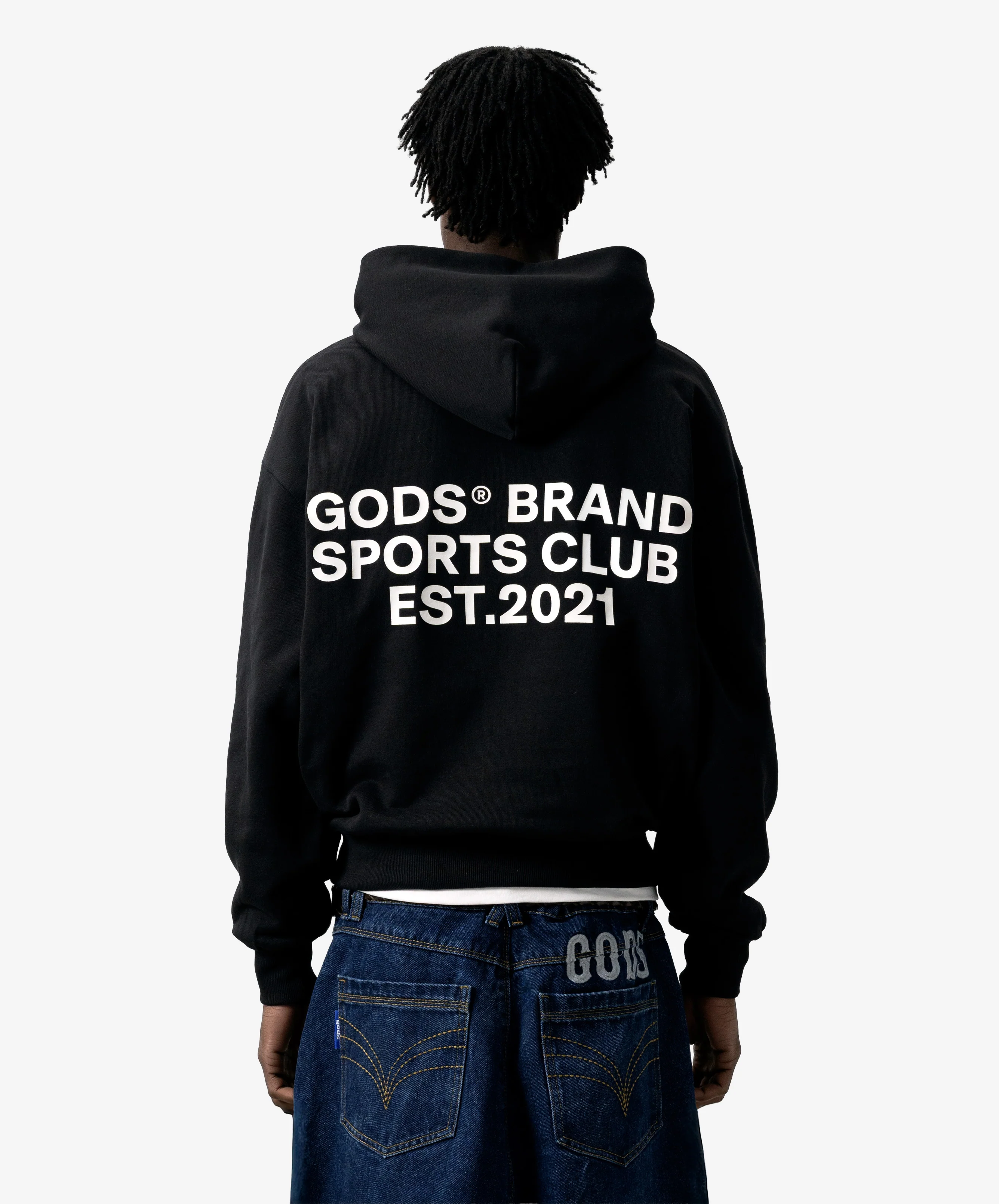 Gods® Brand Sports Club Hoodie Black - Image 3