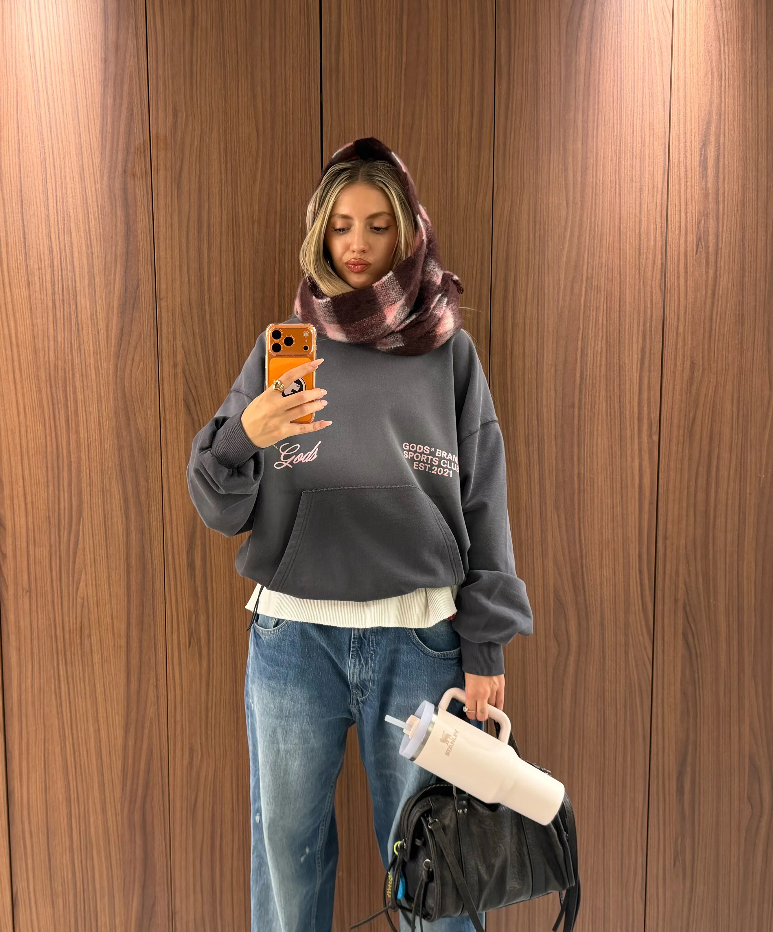 Gods® Brand Sports Club Hoodie Grey - Image 2