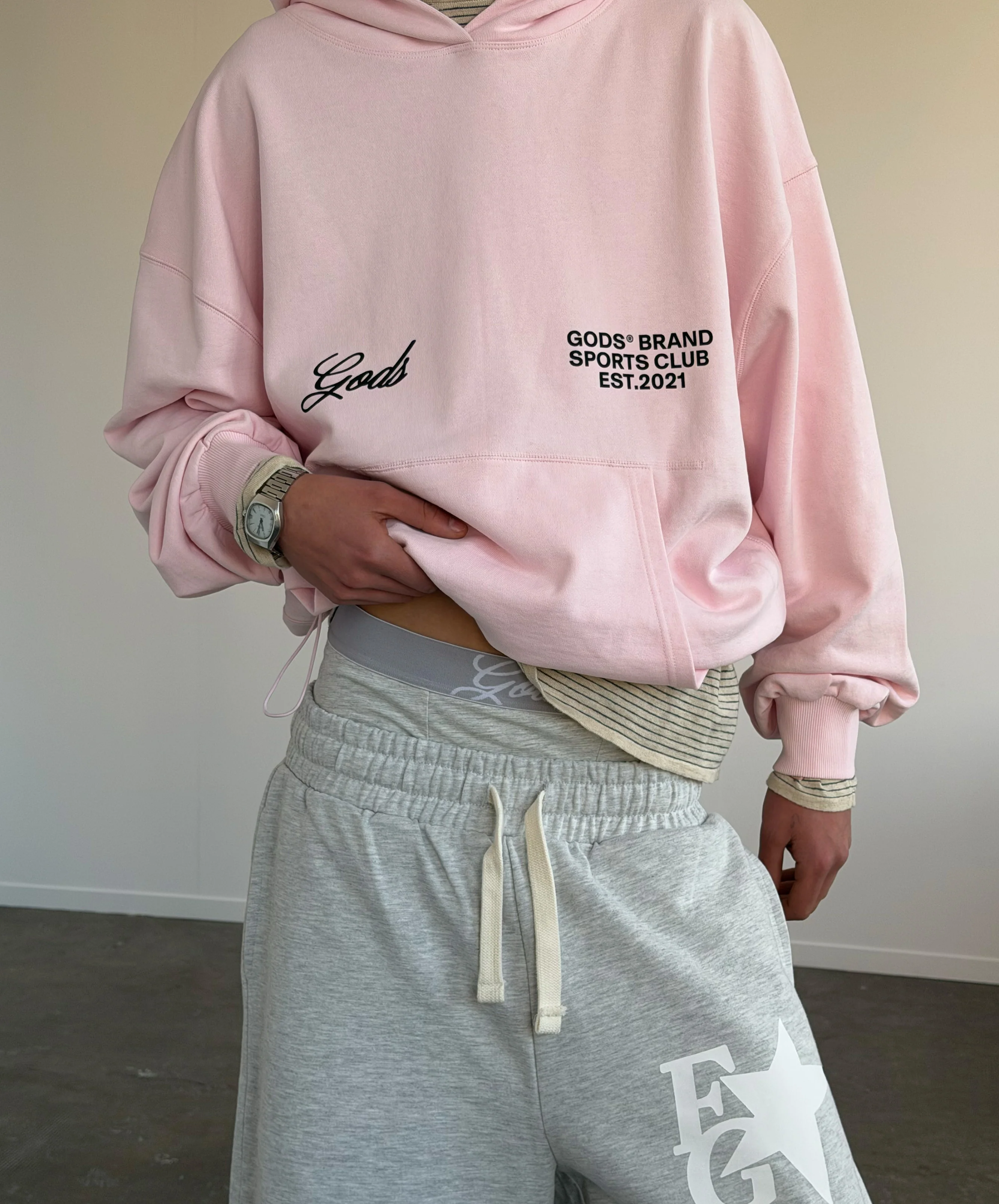 Gods® Brand Sports Club Hoodie Rose - Image 2