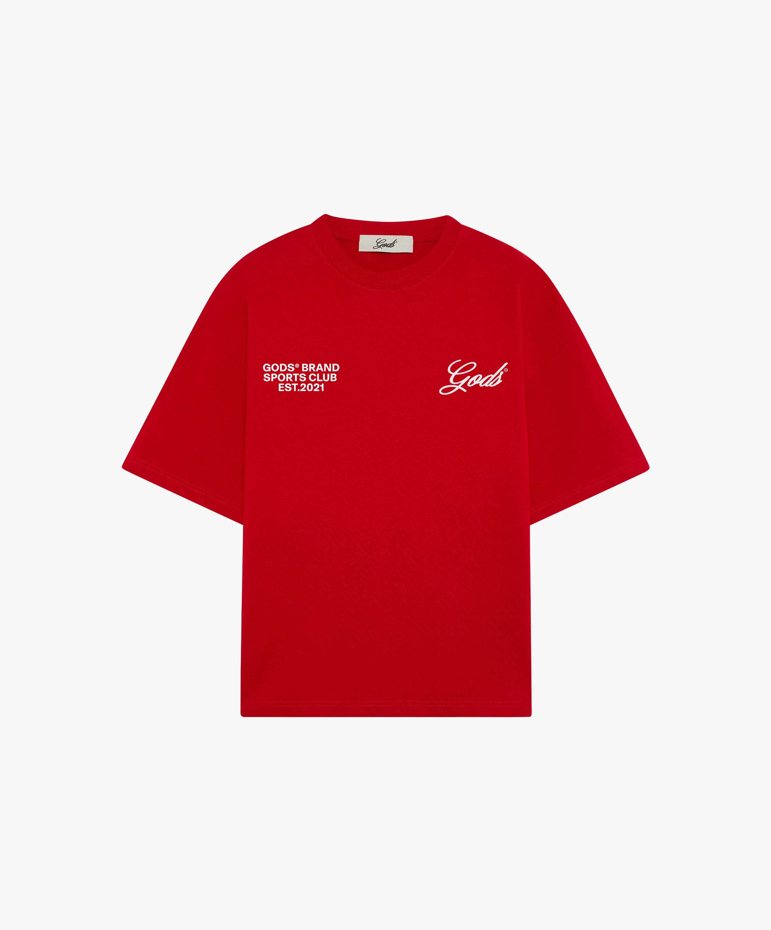 Gods Sports Club Tee Red - Image 3
