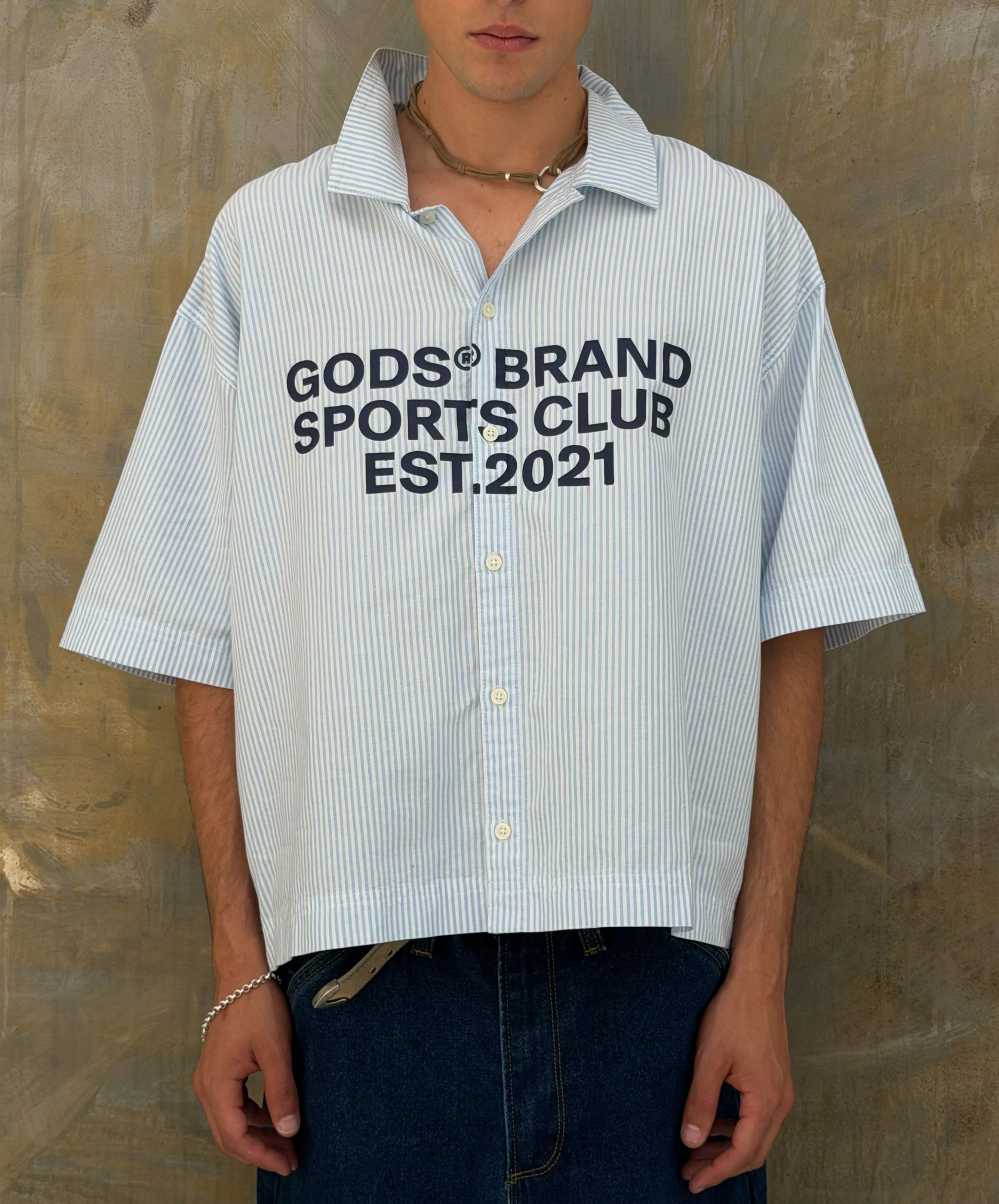 Gods® Brand Sports Club Shirt Blue - Image 4