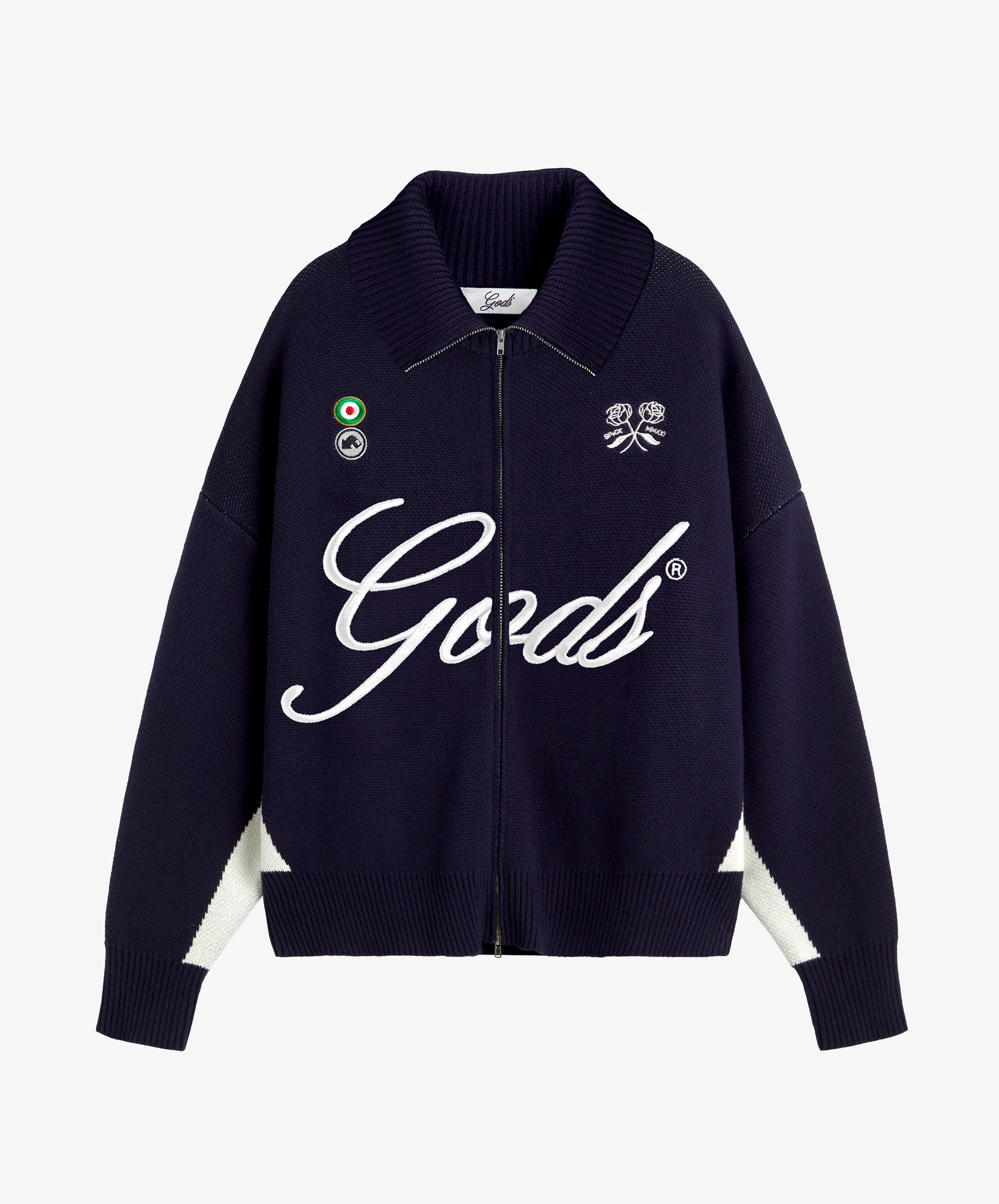 Gods FC Knitted Zipper Navy - Image 5