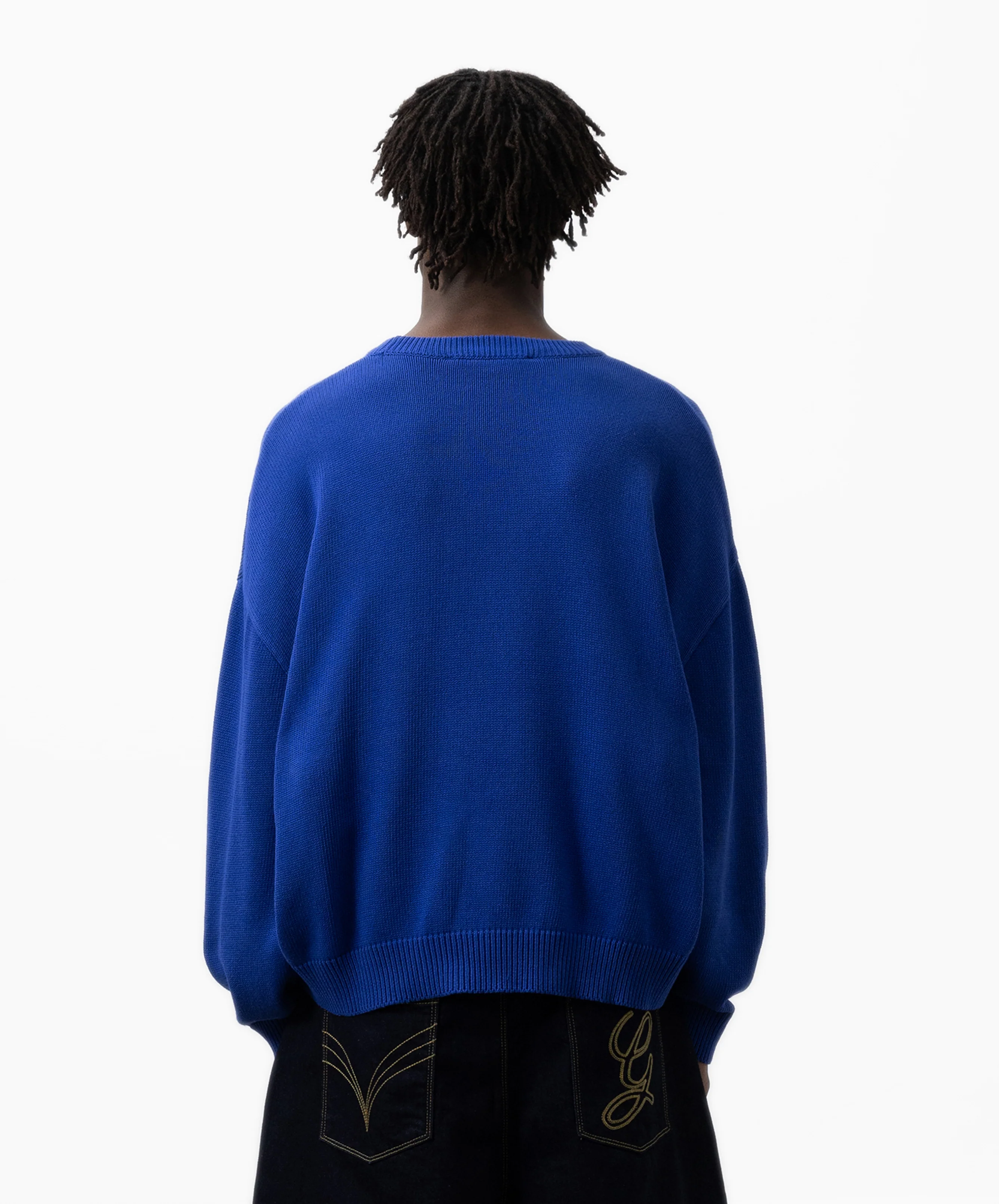 Gods Knitted Sweater Blue - Image 3