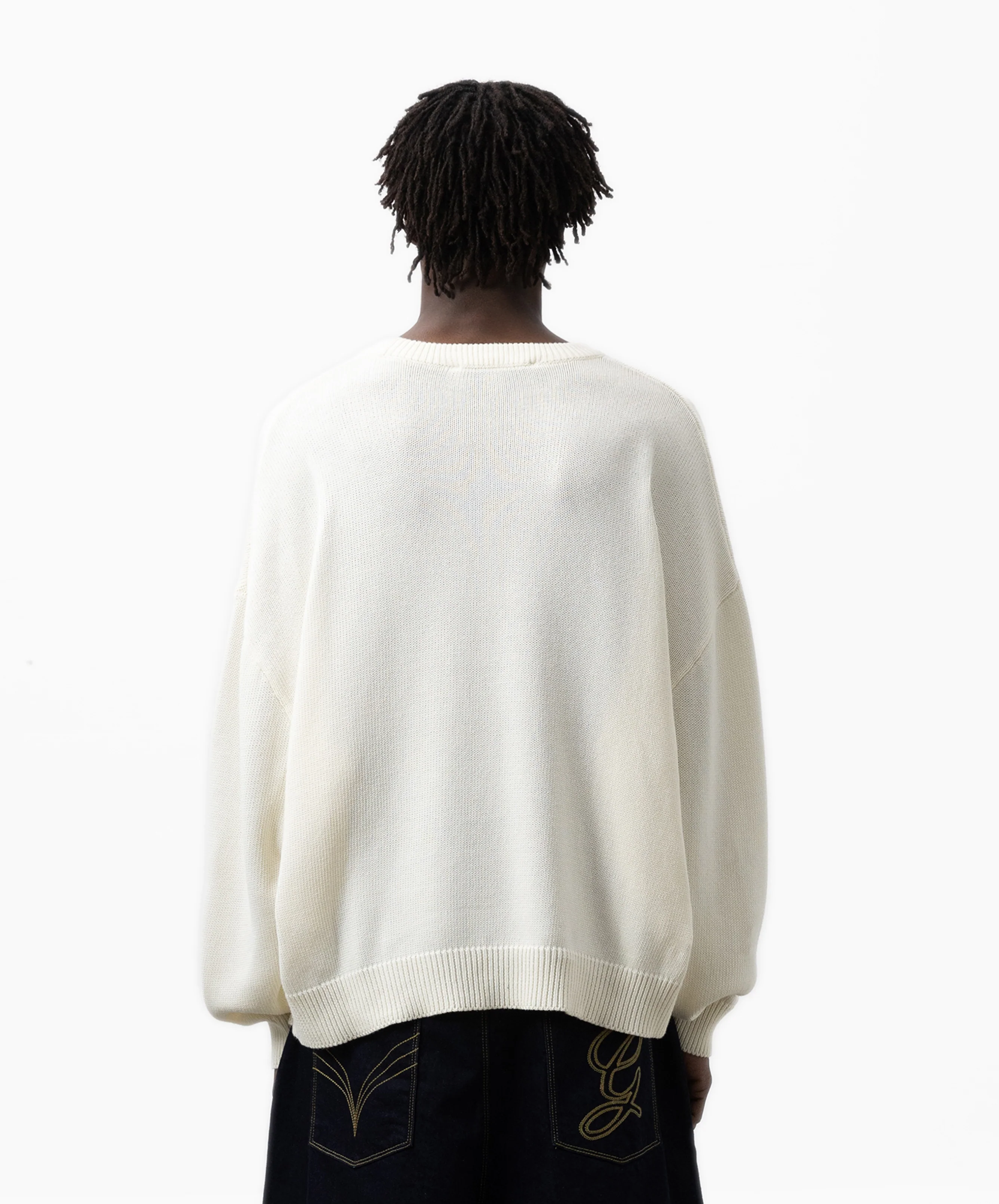 Gods Knitted Sweater Cream - Image 3