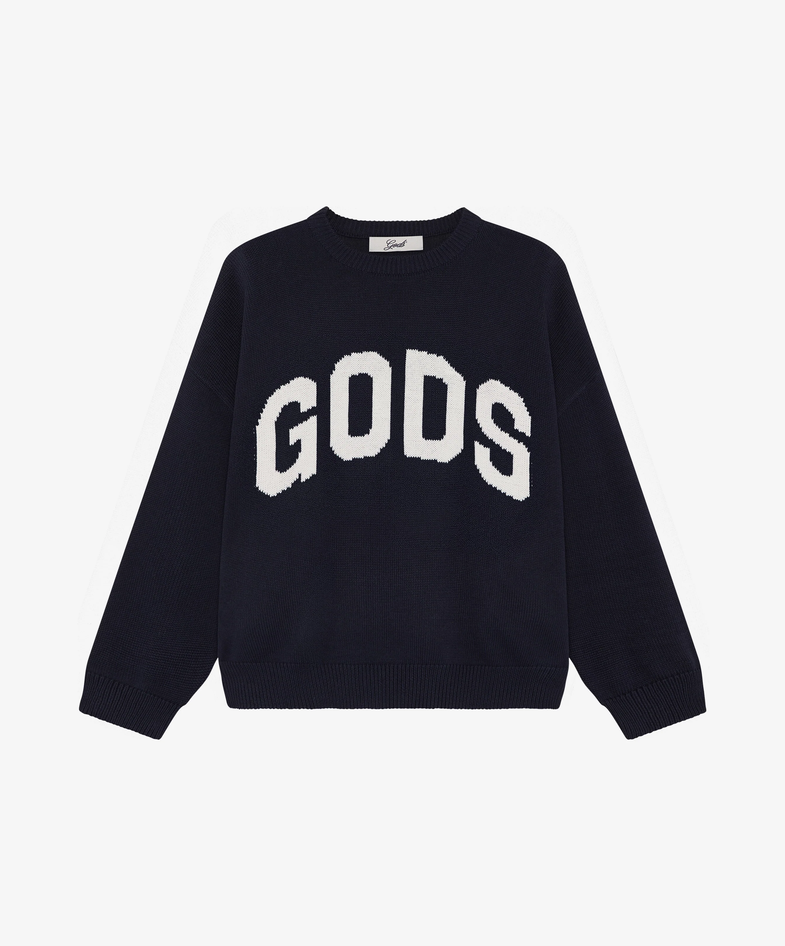 Gods Knitted Sweater Navy - Image 5