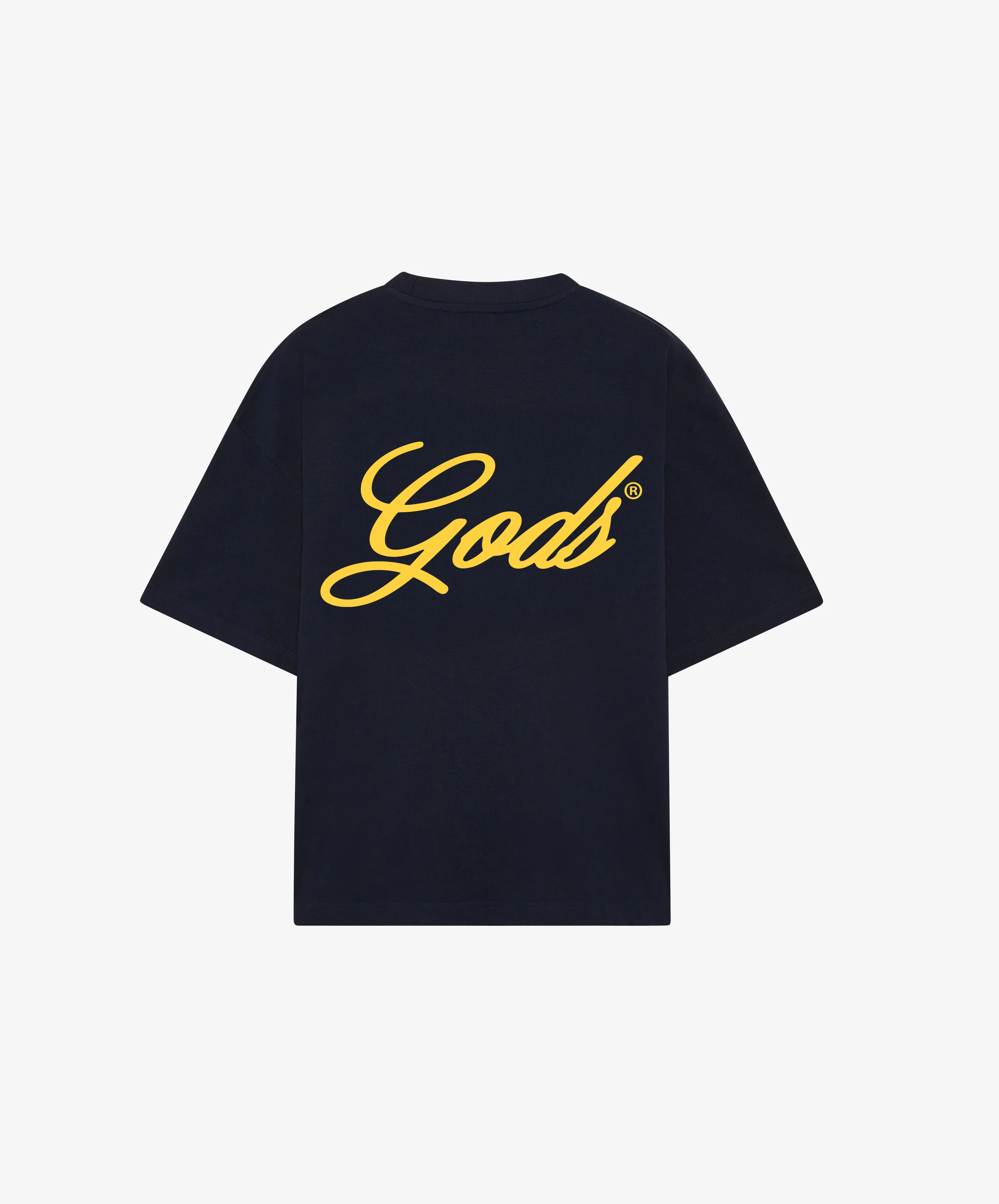 Script Boxy Tee Navy