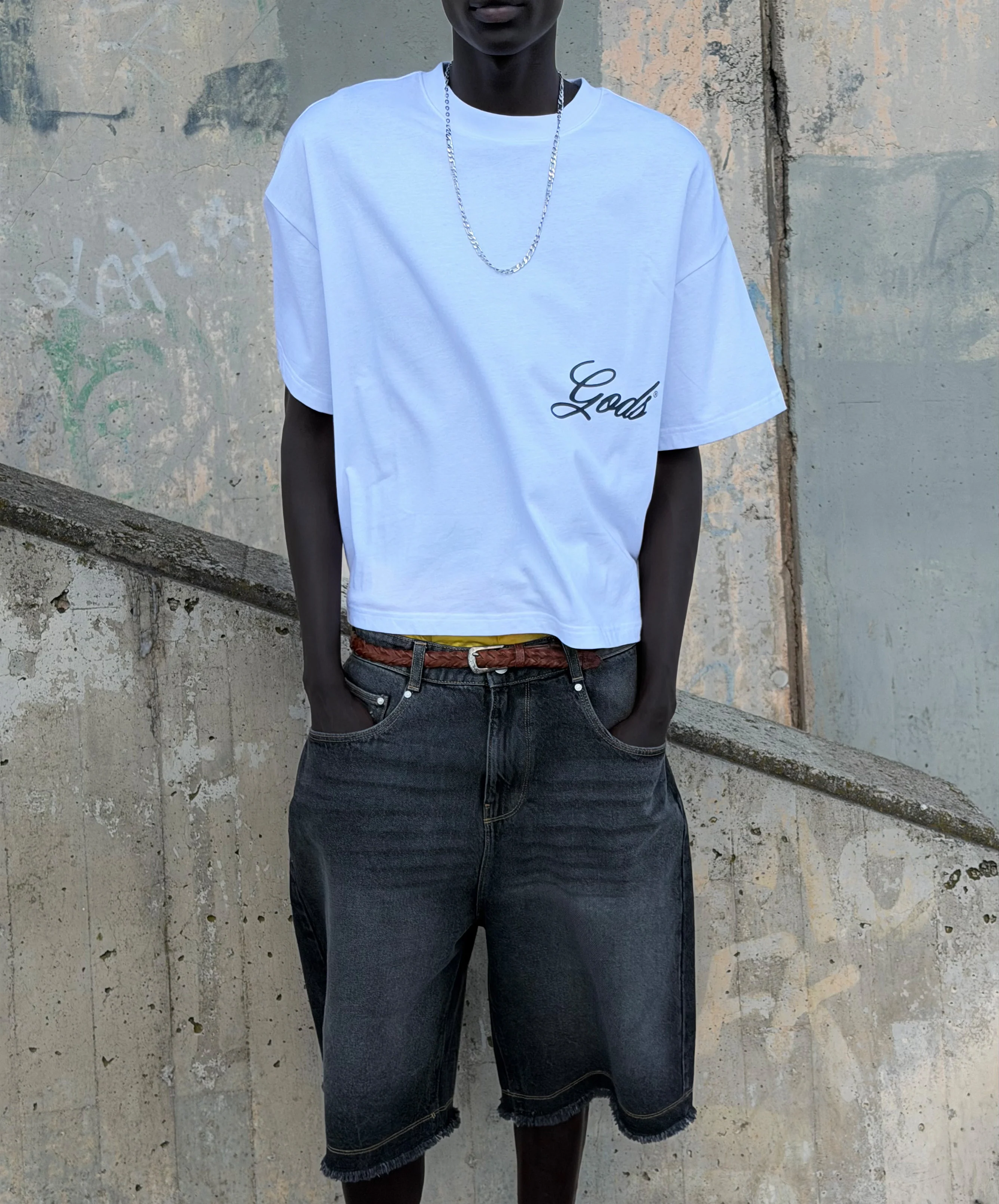 Script Boxy Tee White - Image 4