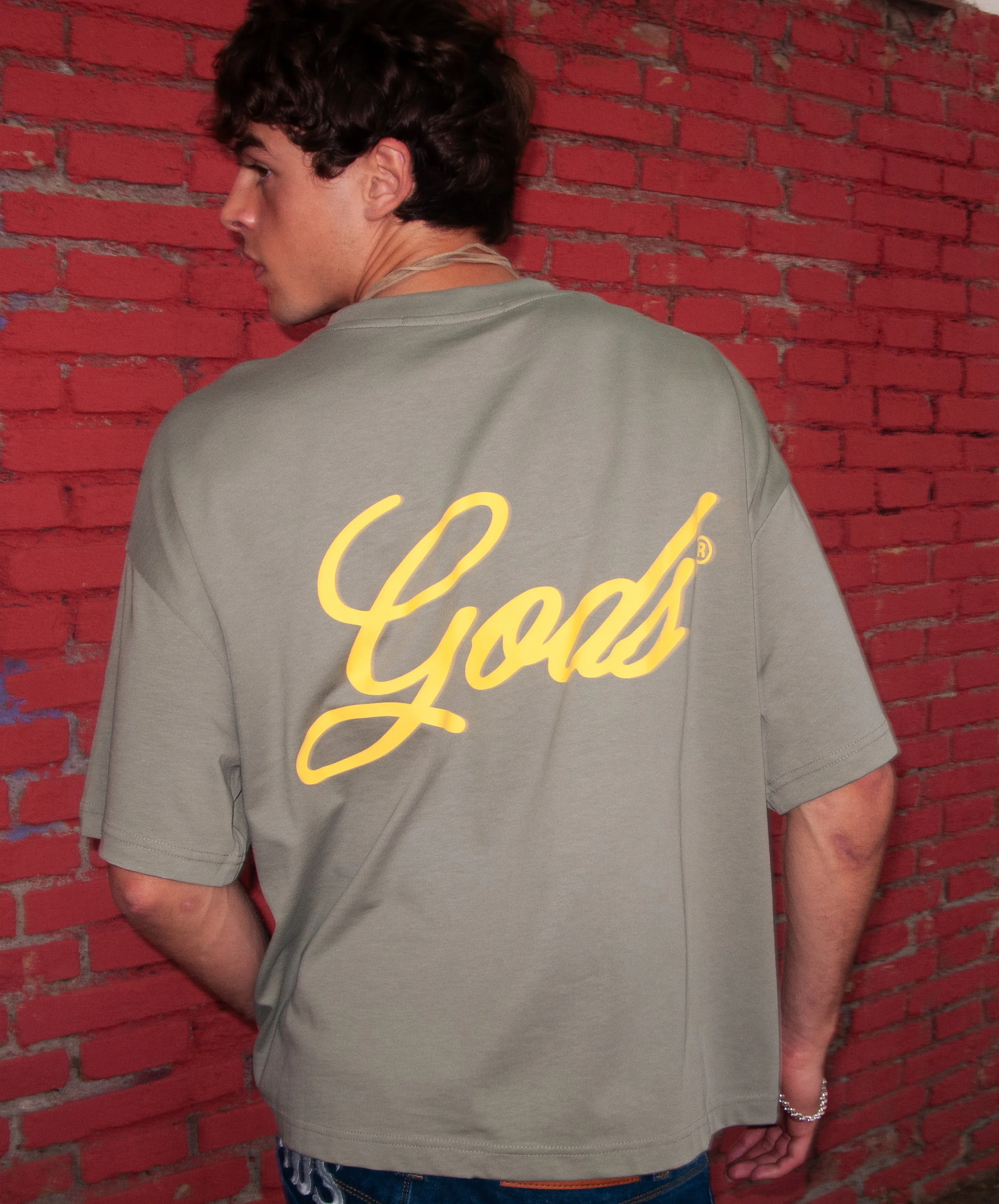 Script Boxy Tee Green - Image 5