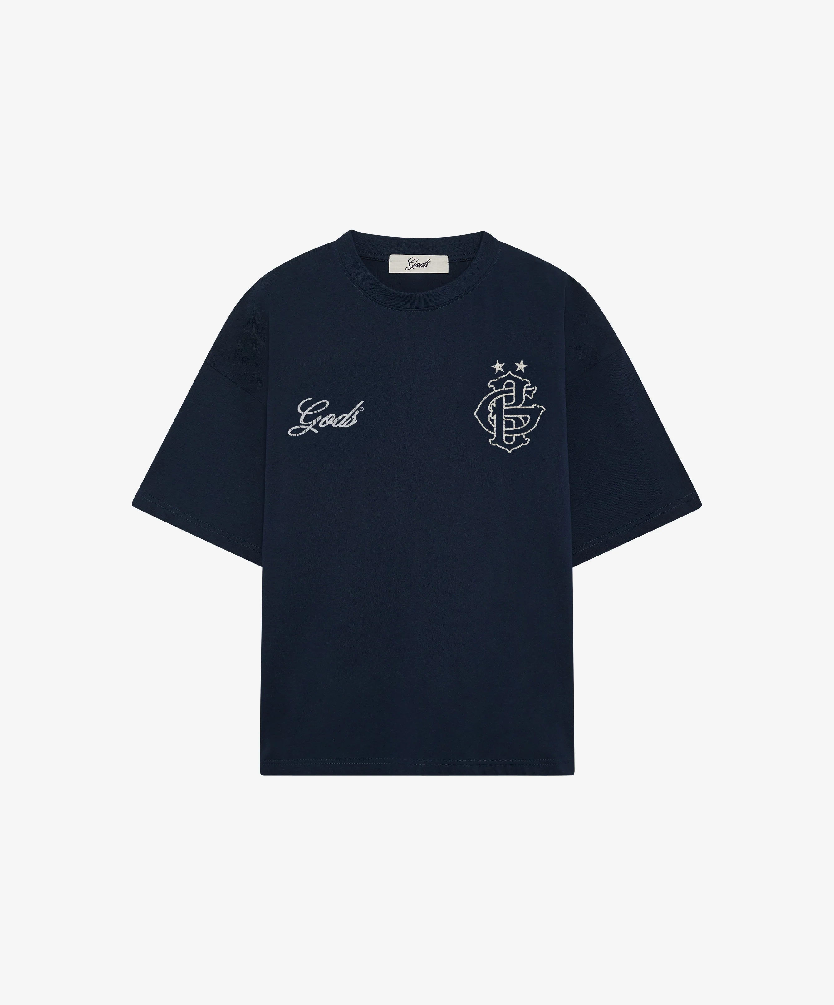 Gods Brand Boxy Tee Navy - Image 3