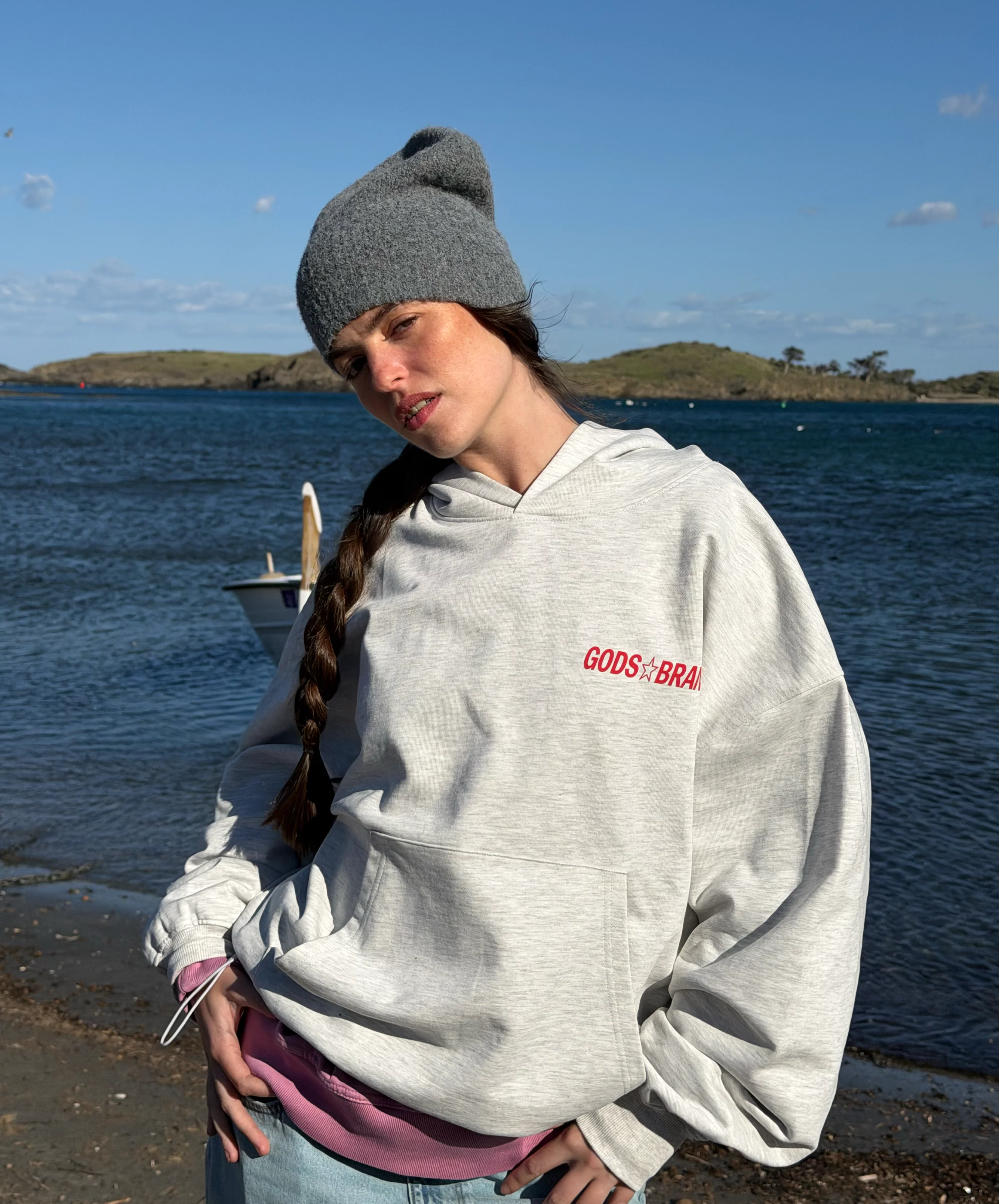 Sportscar Hoodie Grey Melange - Image 6