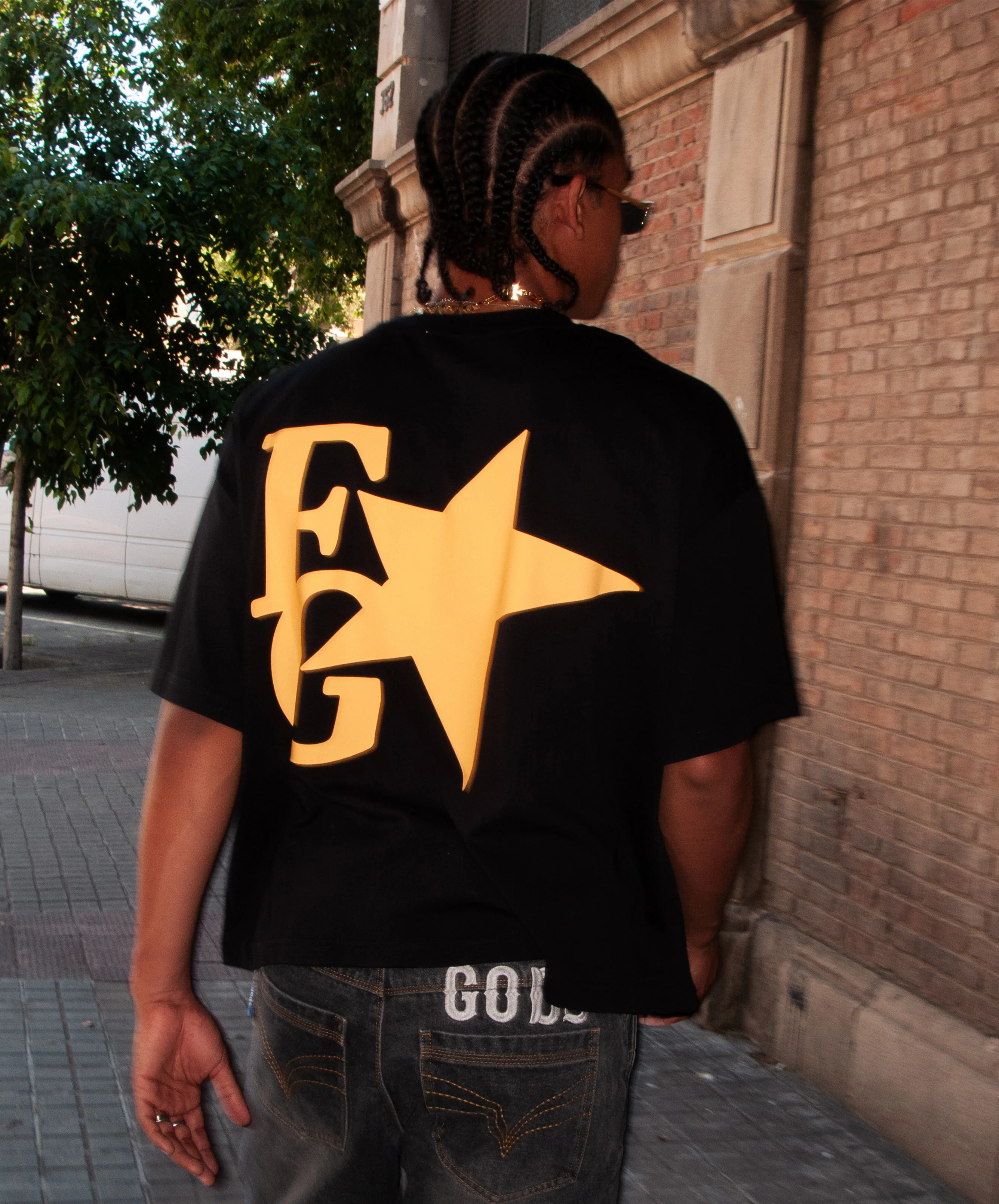 Star Boxy Tee Black - Image 6