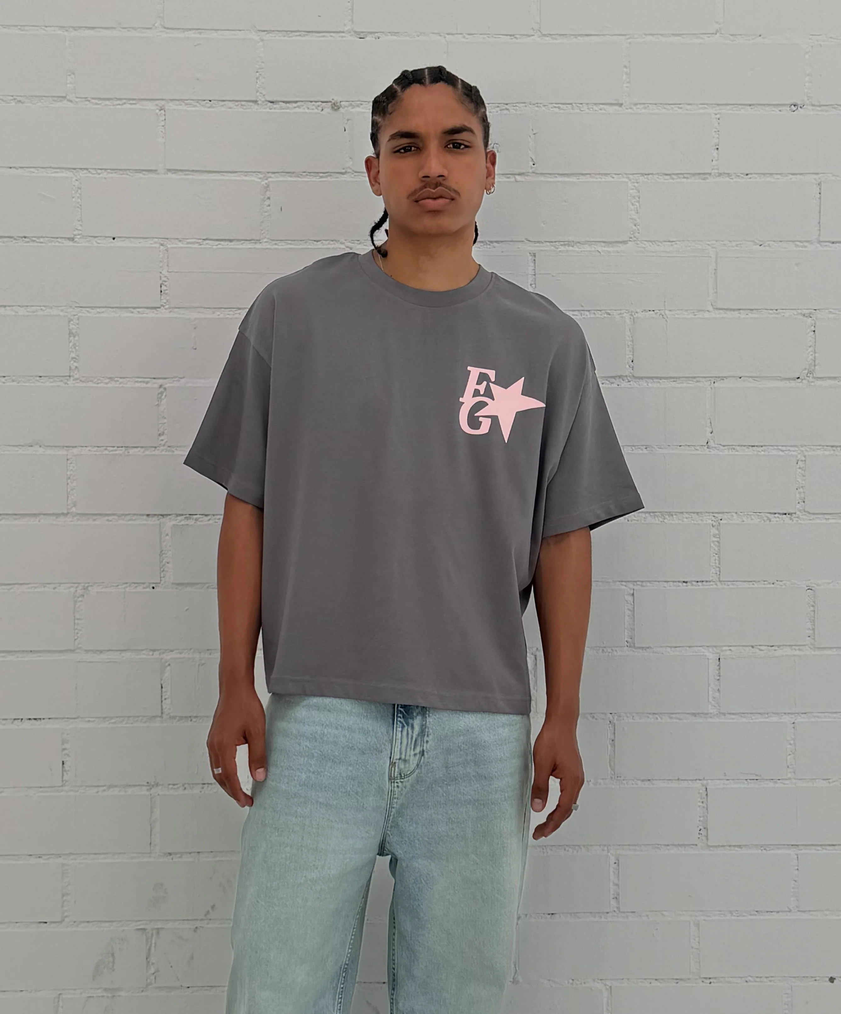 Star Boxy Tee Antracite - Image 4
