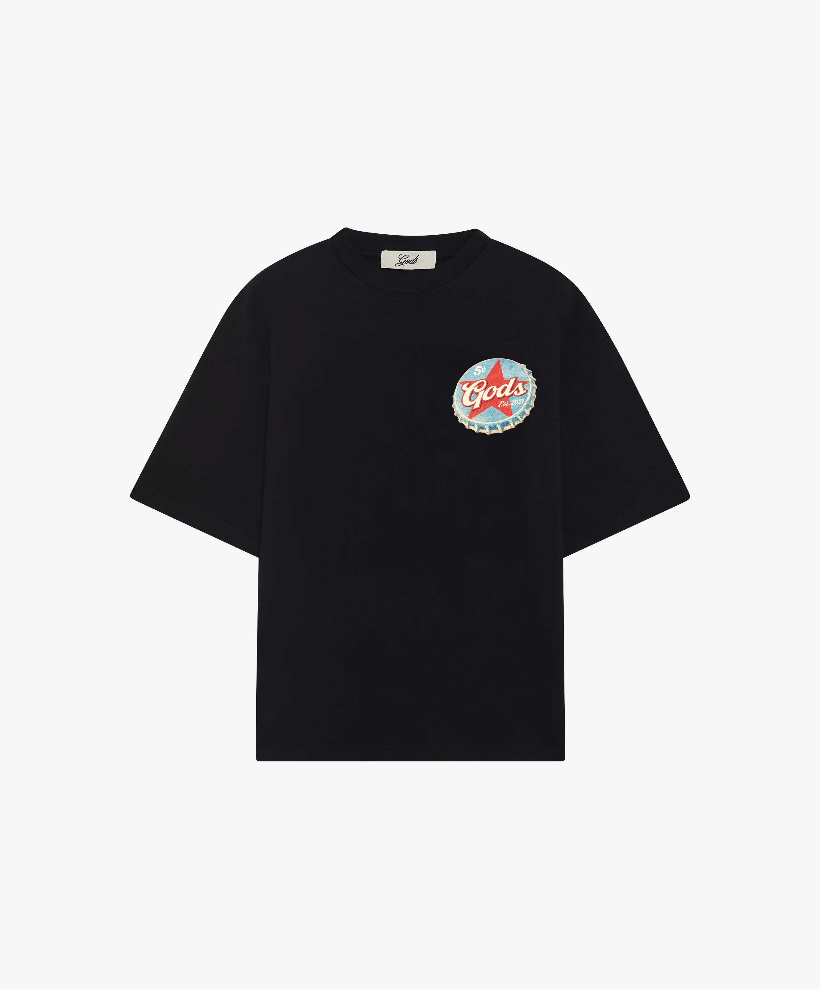 Bottle Cap Tee Black - Image 2
